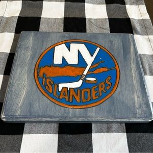 New York Islanders Handmade Wood-burn